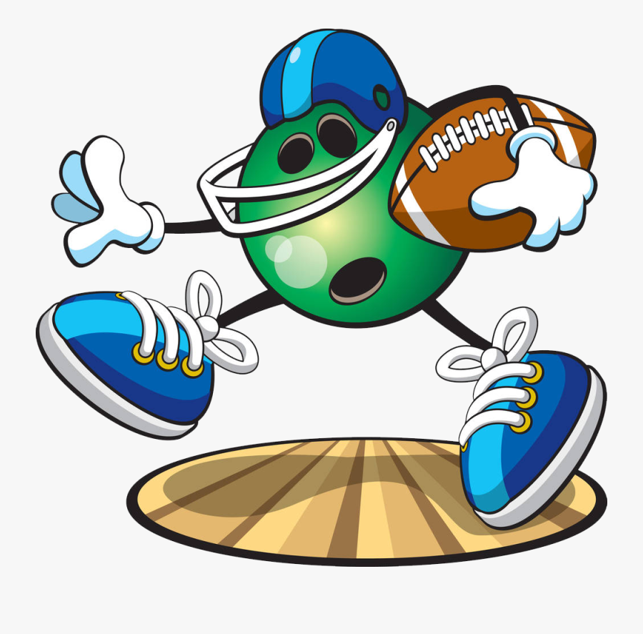 Little Ball England With Football Bowl Running Clipart - Football Bowling Clipart, Transparent Clipart