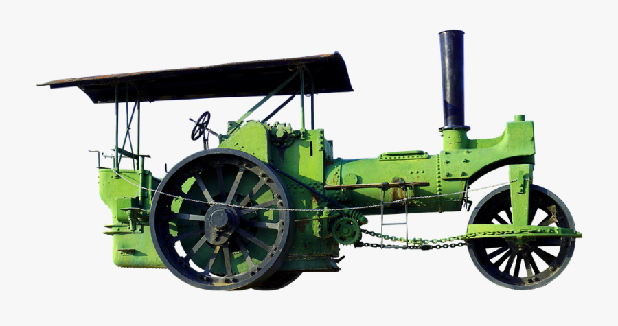 Steam Roller, Roll, Road Roller, Hard - Road, Transparent Clipart