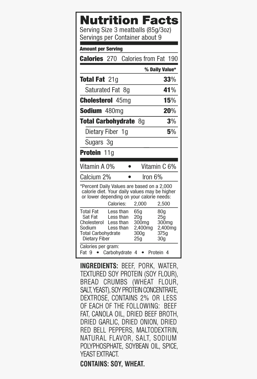 Cheese Sticks Nutrition Label, Transparent Clipart