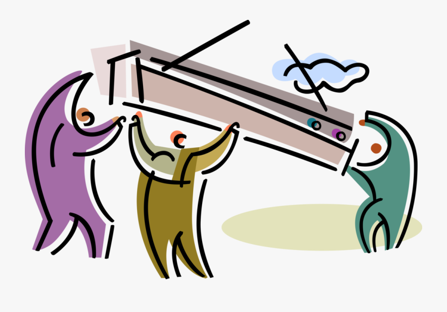 Vector Illustration Of Skilled Tradesmen Construction - Cartoon, Transparent Clipart