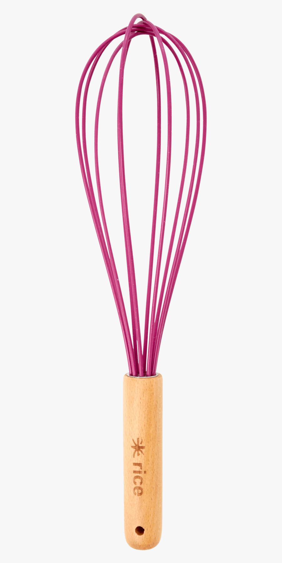 Rice Silicone Whisk With Wooden Handle Plum Kiwhi-mplum, Transparent Clipart
