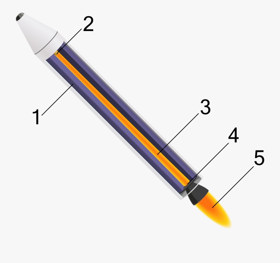 Solid Fuel Rocket, Transparent Clipart