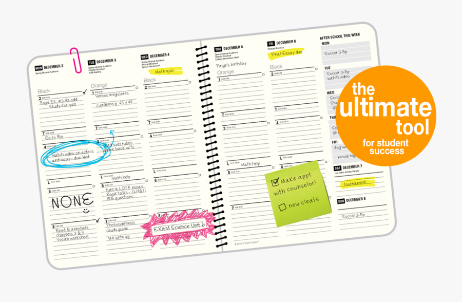 School Agenda Books - Paper, Transparent Clipart