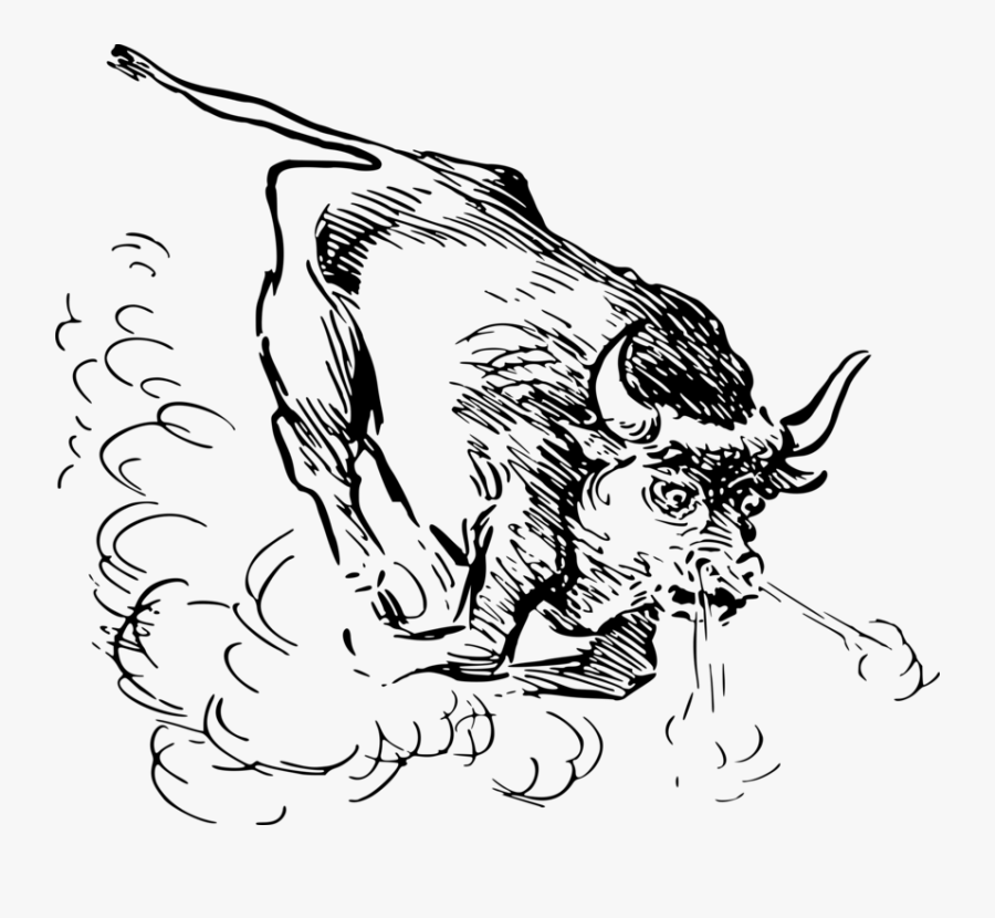 Art,monochrome Photography,carnivoran - Bull, Transparent Clipart