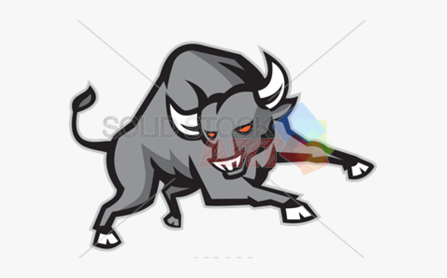 Charging Bull Drawing - Charging Bull Vector Art Illustration, Transparent Clipart