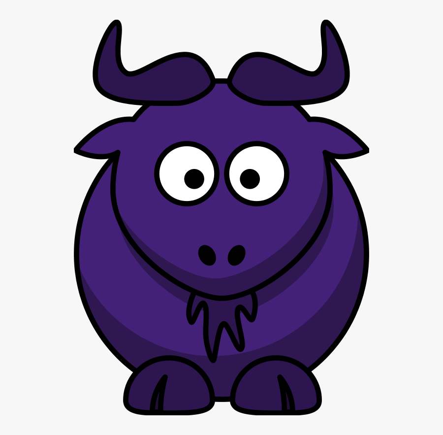 Transparent Charging Bull Clipart - Cartoon Clipart Gnu, Transparent Clipart