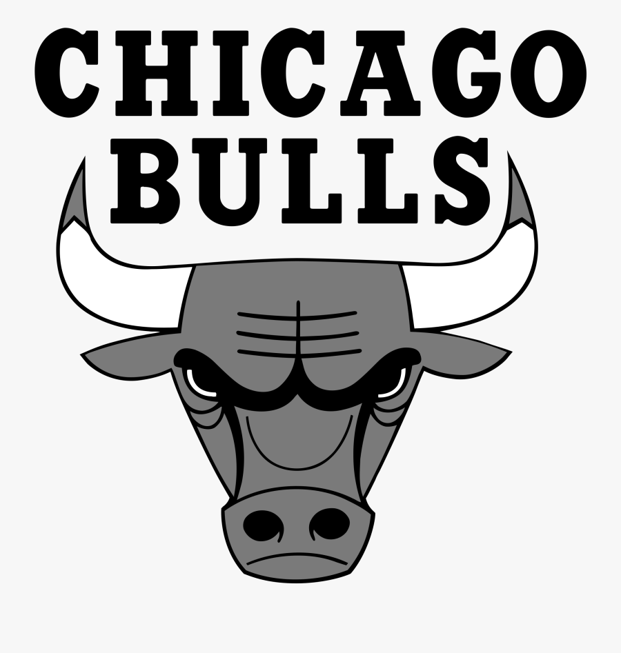 Chicago Bulls Logo Black And White, Transparent Clipart