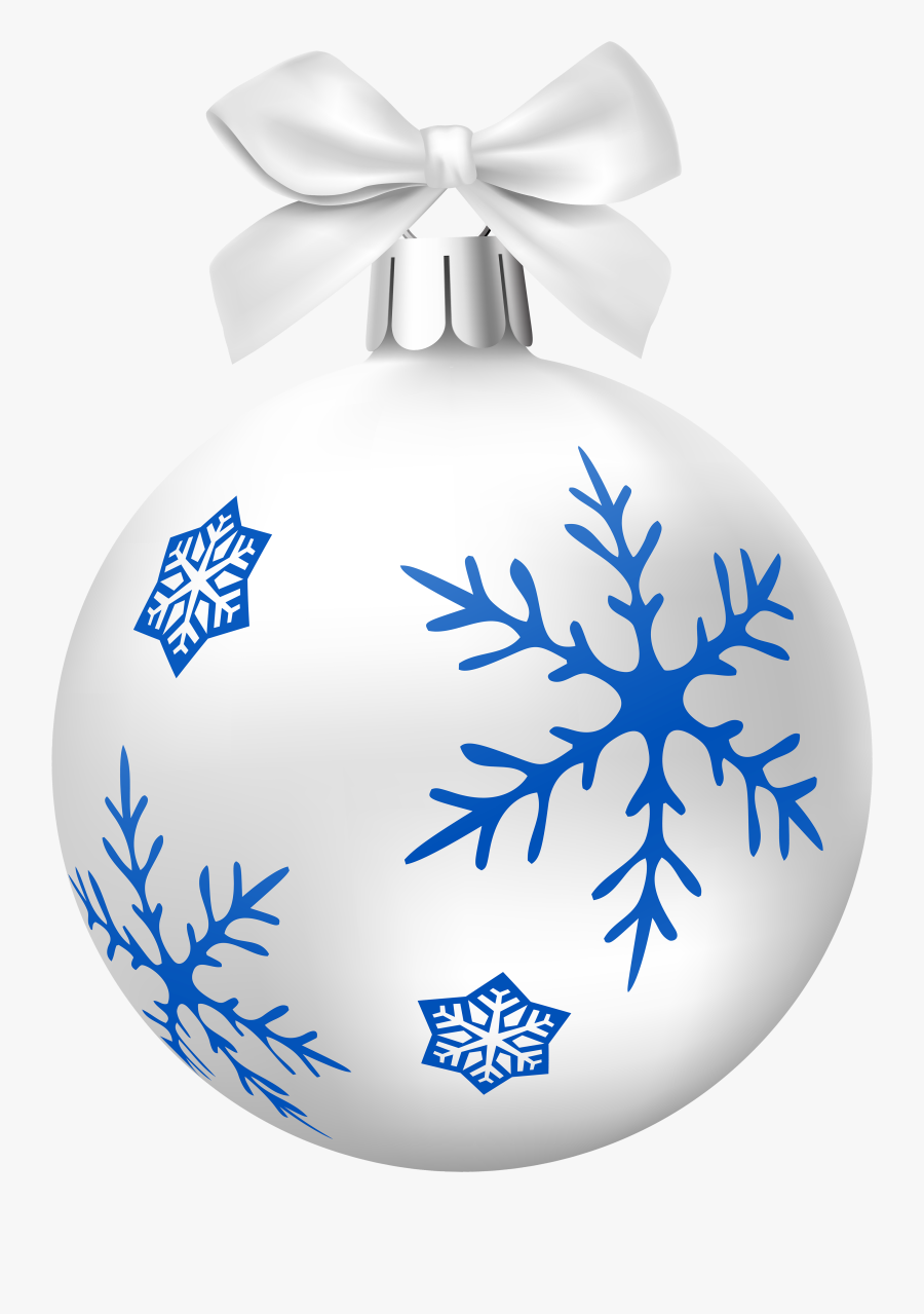 White Christmas Ornaments Png - Christmas Balls White Png, Transparent Clipart