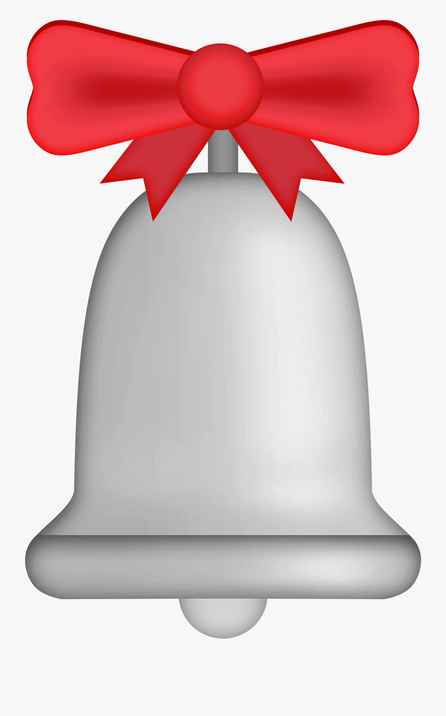 Silver Christmas Bell Png Clip Art, Transparent Clipart
