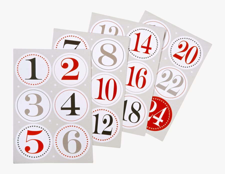 Clip Art Advent Calendar Stickers - Graphic Design, Transparent Clipart