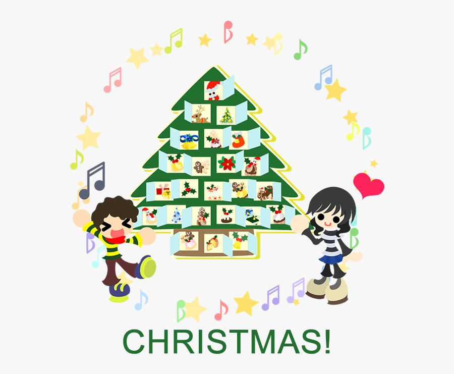 Christmas Calendar - Advent Calendar Clipart Black And White, Transparent Clipart