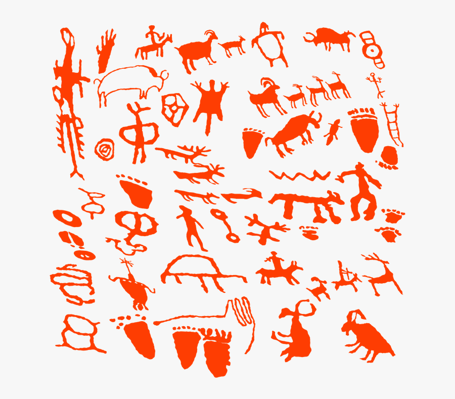 Petroglyph Art Symbols, Art, Rock, Prehistoric - Petroglyph Symbols, Transparent Clipart