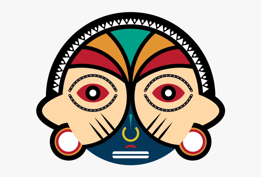 Round Tribal Mask - Design, Transparent Clipart