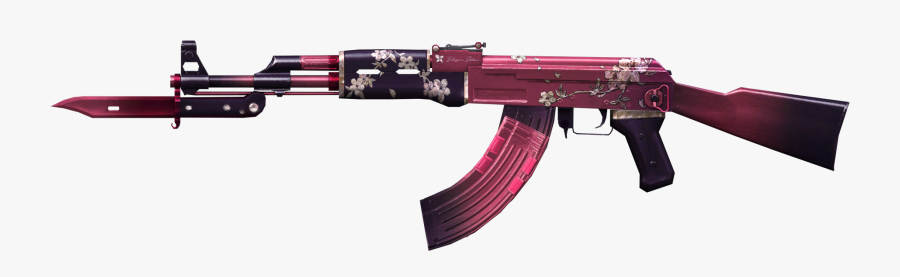 Clip Art Kalashnikov Bayonet - Ak 47 Gun With Knife, Transparent Clipart