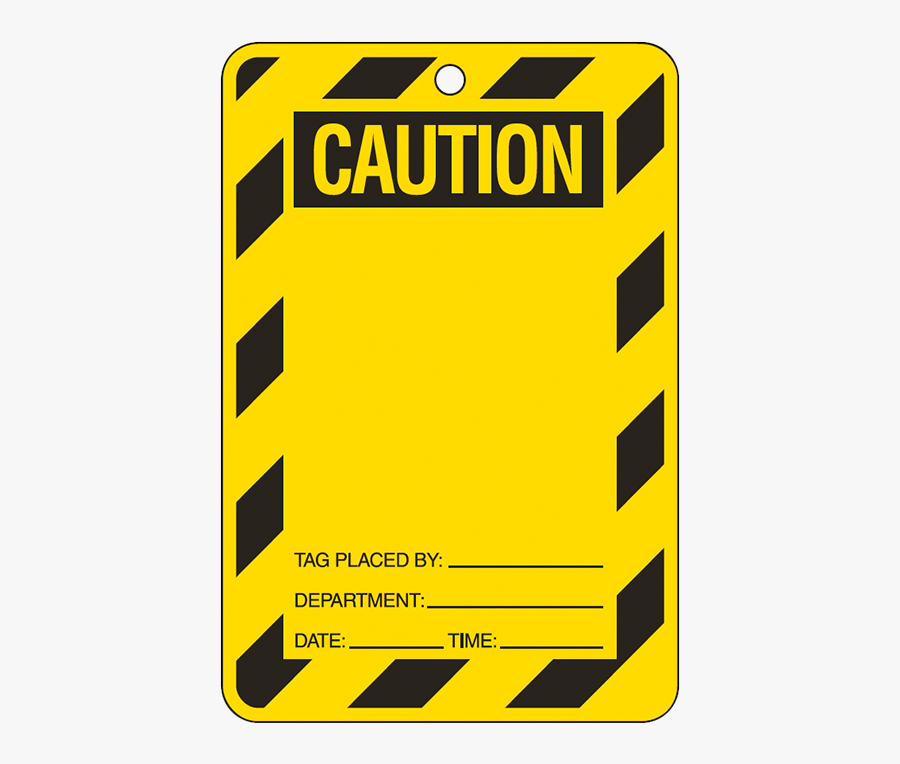 Blank Caution Sign Png - Caution Out Of Order Tag, Transparent Clipart