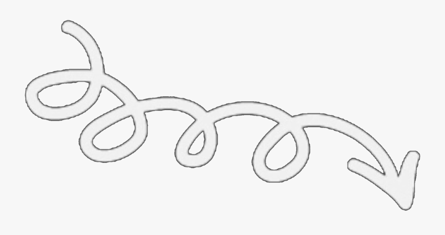 #arrow #point #swirl #twirl #white #whitearrow #cute - Swirl Arrow Png White, Transparent Clipart