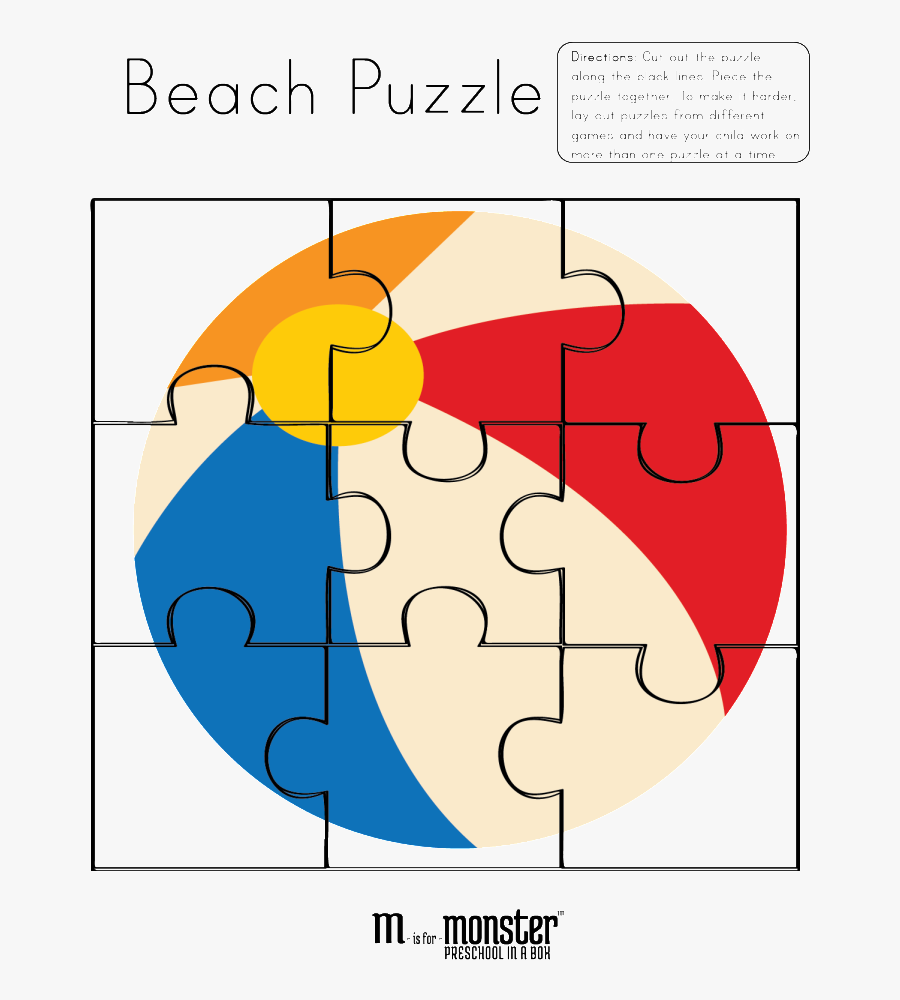 Clip Art Library Going To The Beach - Puzzles Printable, Transparent Clipart