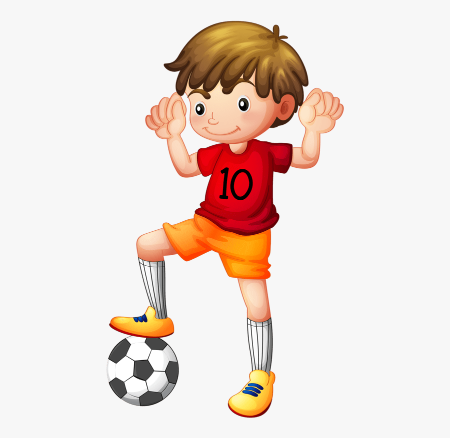 Boy Playing Sports Clipart - Boy Football Clipart, Transparent Clipart