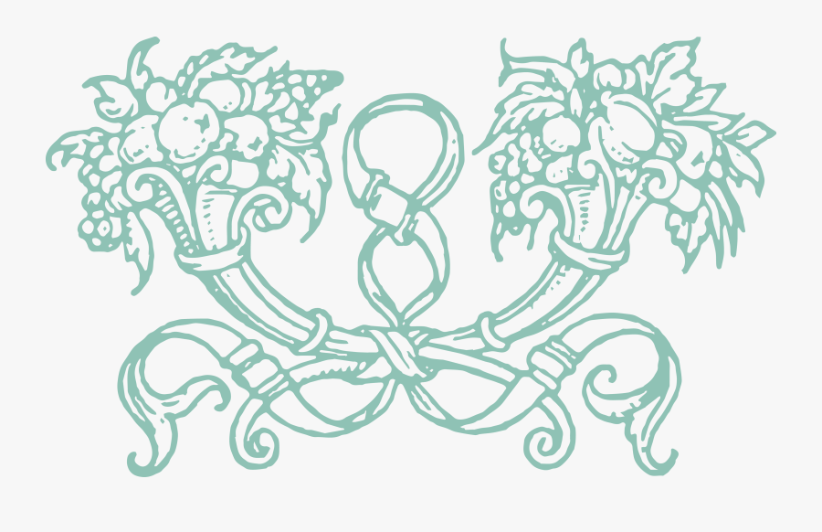 Transparent Vintage Ornament Clipart - Floral Design, Transparent Clipart
