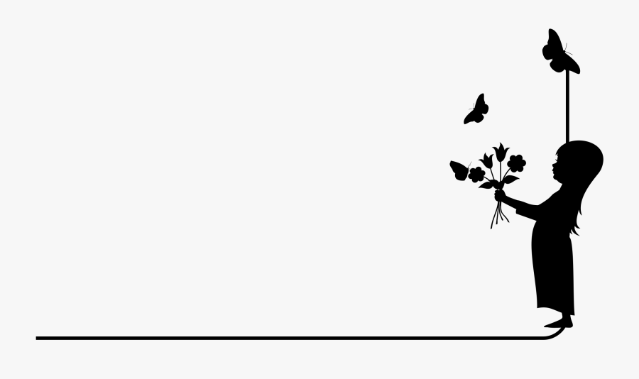 Girl With Flowers Frame Clip Arts - Examples Of Risky Play, Transparent Clipart