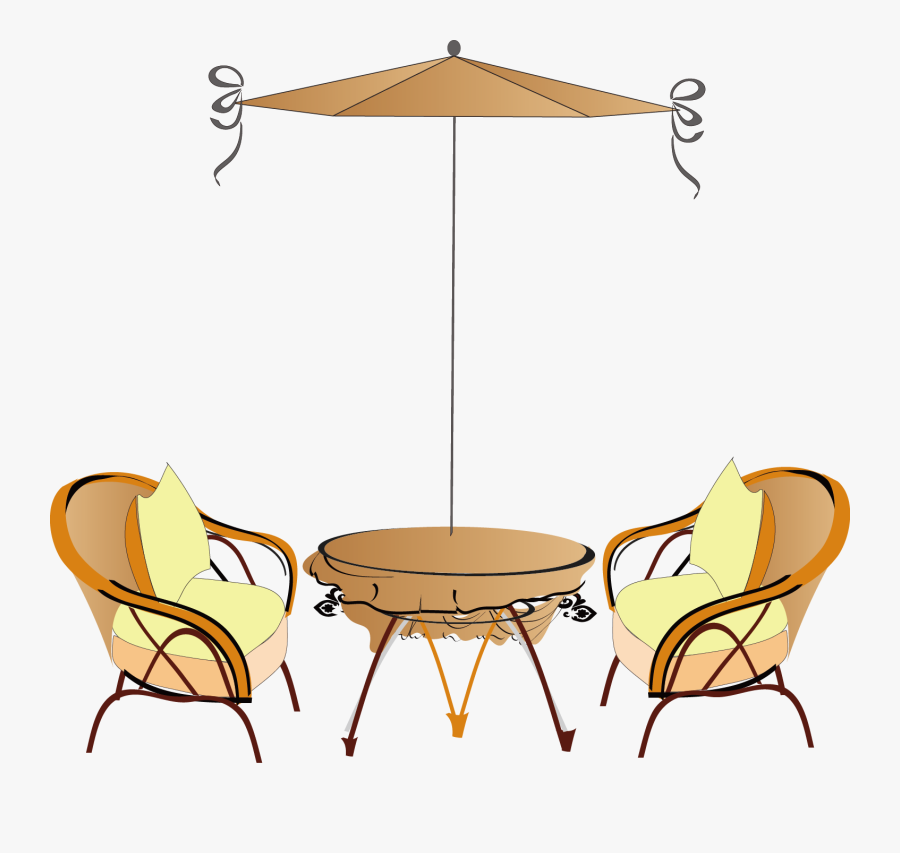 Coffee Chair Open Seat - Cafe Chair Illustration Png, Transparent Clipart
