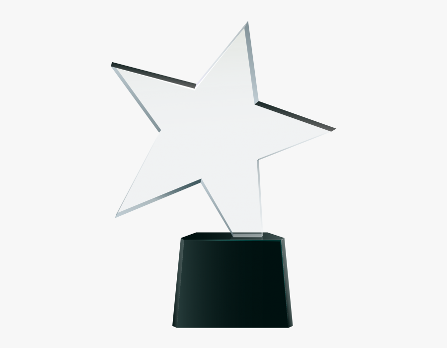 Glass Trophy Star Award Png Image Free Download Searchpng - Star, Transparent Clipart
