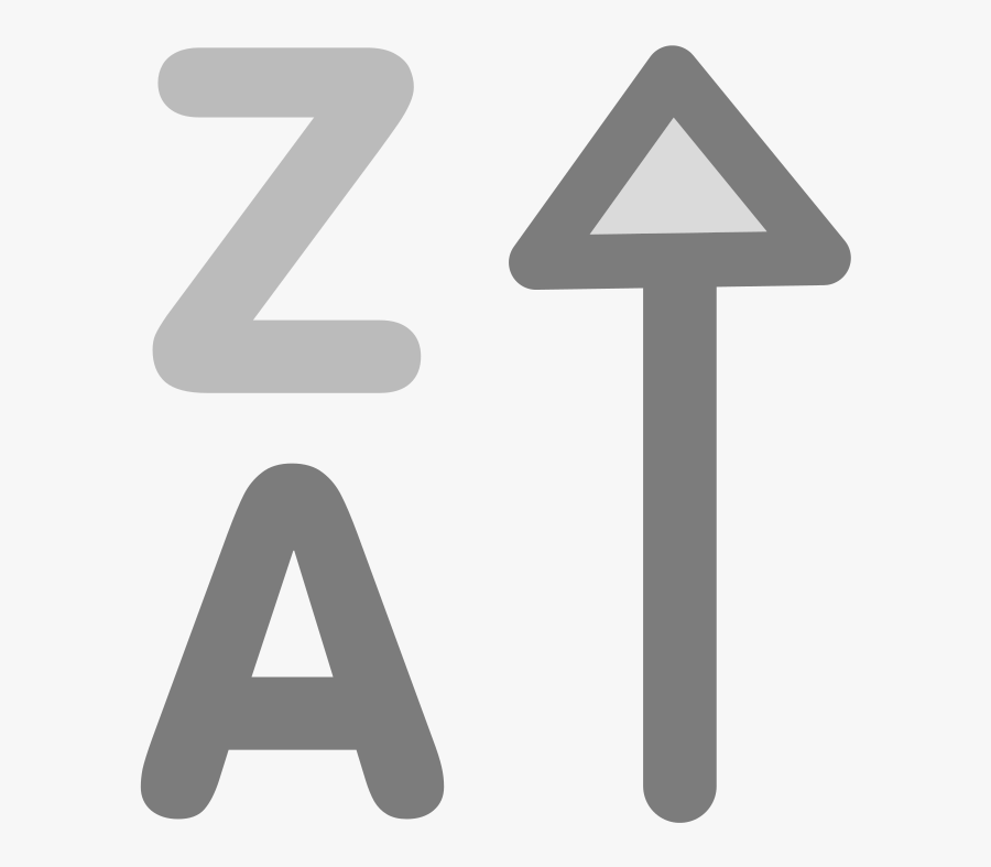 Ftsort Decrease Clipart Icon Png - Alphabetically Clipart, Transparent Clipart