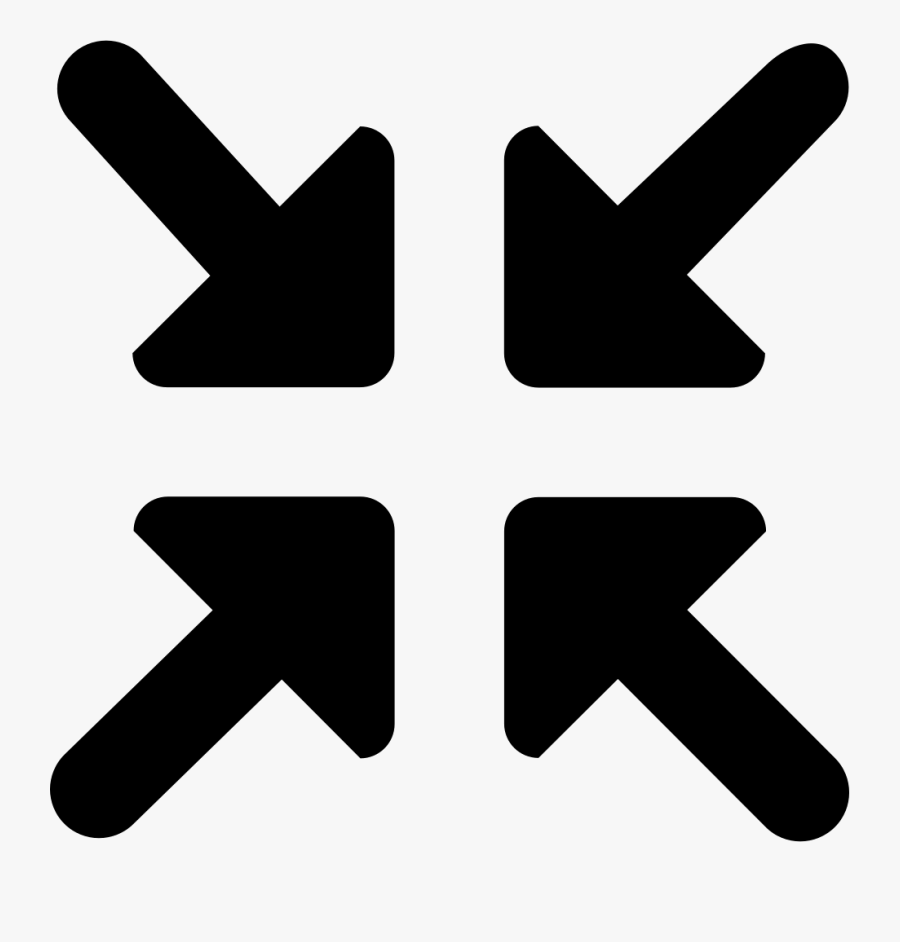 Arrow, Control, Media, Minimize, Reduce, Reduction - Exit Full Screen Png, Transparent Clipart