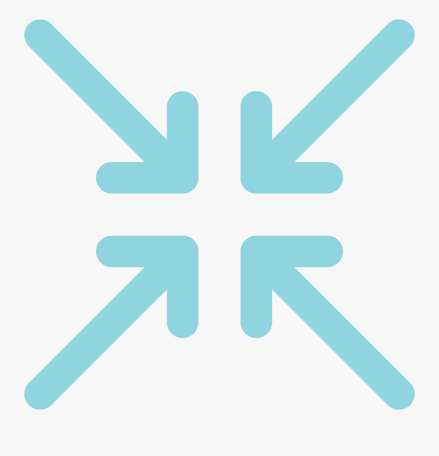 One Sure Source All Needs Managed - Arrows To The Center, Transparent Clipart