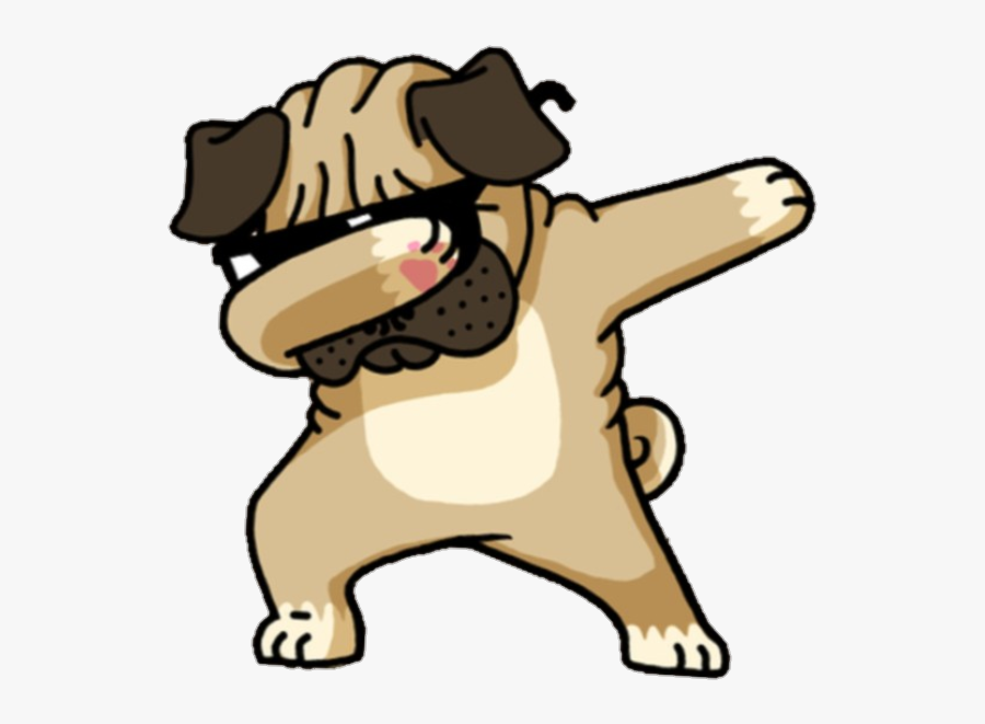 Clipart Dog Abuse - Dabbing Pug, Transparent Clipart