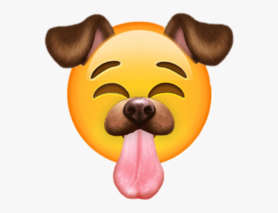 Transparent Animal Abuse Clipart - Dog Filter Emoji, Transparent Clipart