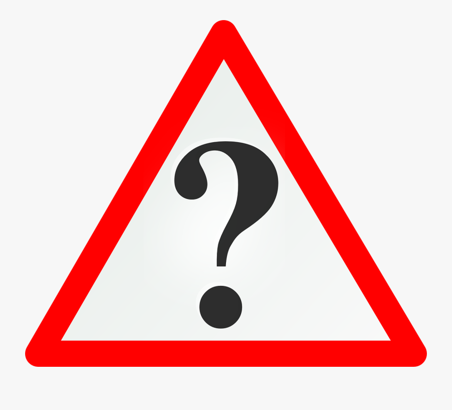 Question Mark Confirmation Question Free Photo - Warning Triangle Transparent Png, Transparent Clipart
