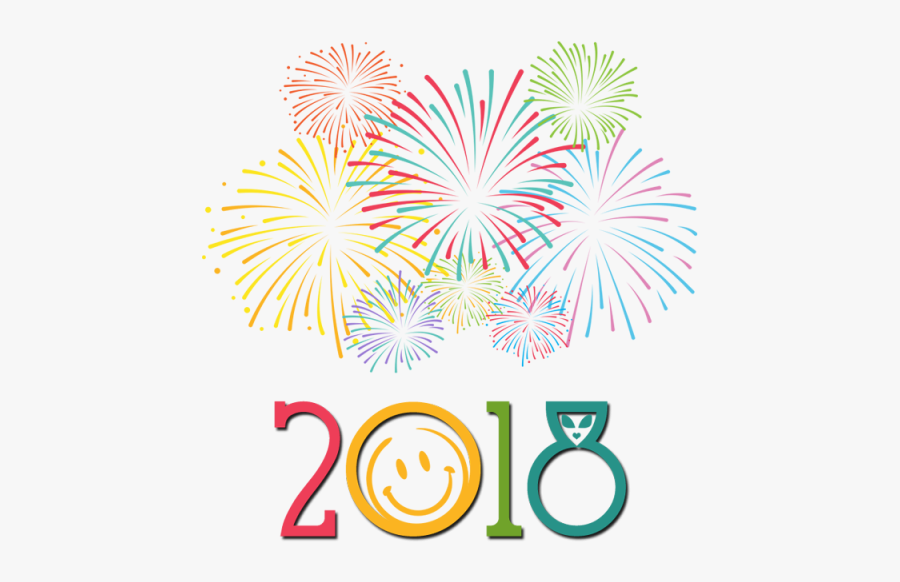 Fireworks Clip Art Happy - Feliz 2018 Png, Transparent Clipart
