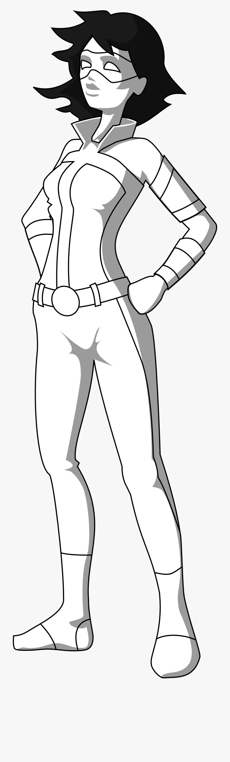 Super Heroine Coloring Pages, Transparent Clipart