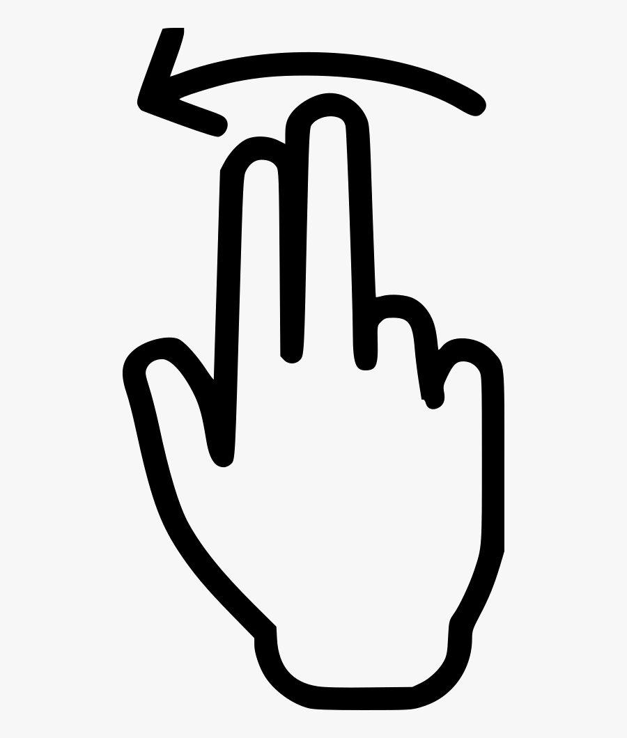 Hand Finger Swipe Swap Left Comments - Swap Finger, Transparent Clipart