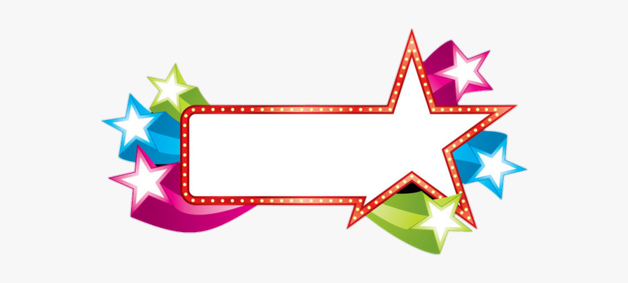 #banner #banners #colorful #bannerstar #arrow #pink - Colorful Star Border Design, Transparent Clipart