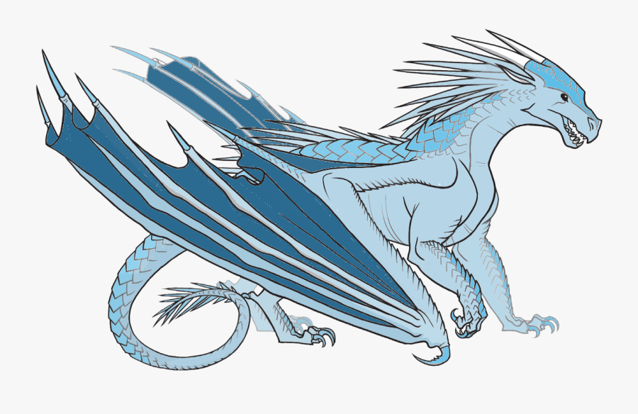 Transparent Fire Breathing Dragon Png - Icewing From Wings Of Fire, Transparent Clipart