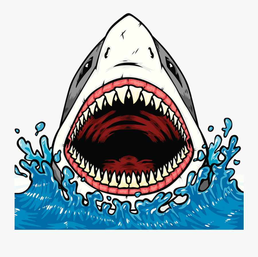 Transparent Shark Clip Art Mouth Open Drawing Free.