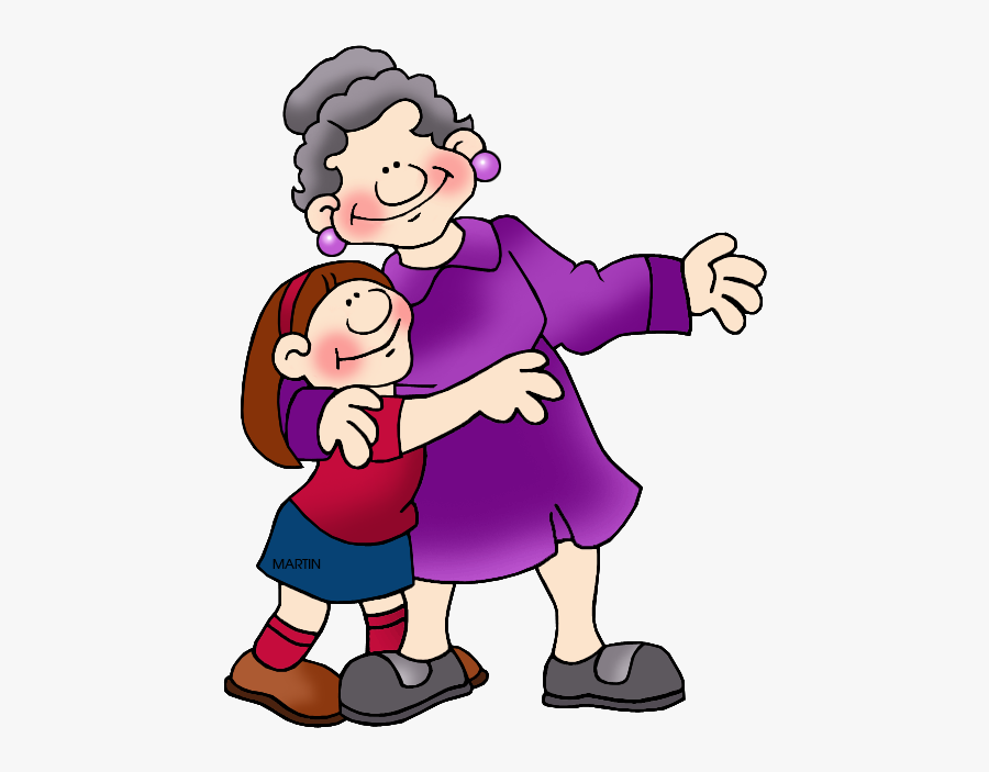 Grandmother - Girl And Grandma Clipart, Transparent Clipart