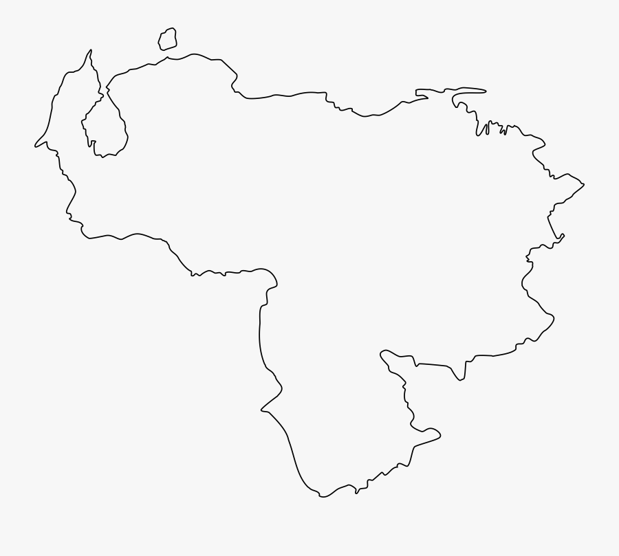 Venezuela Clipart Outline - Venezuela Map Clipart, Transparent Clipart