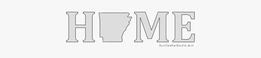 Arkansas Home Stencil Pattern Shape State Clip Art, Transparent Clipart