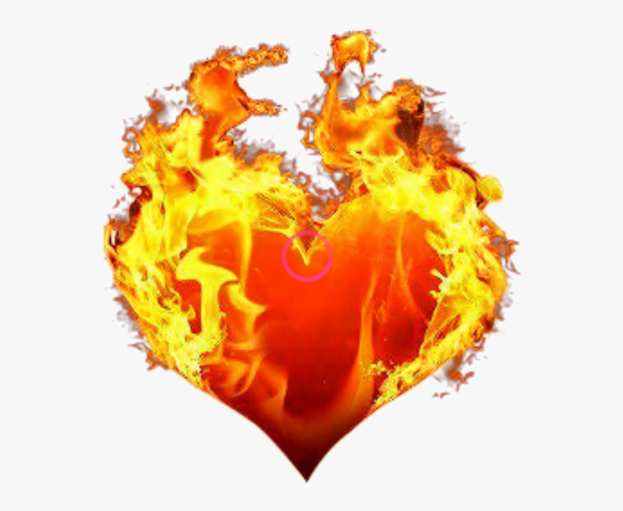 #flaming #heart #fiery - Heart On Fire Png, Transparent Clipart
