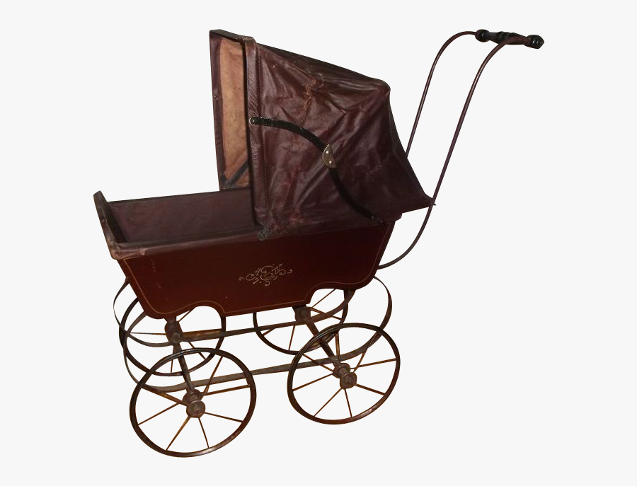 Doll Carriage Perambulator Baby Buggy Made By Whitney - Baby Carriage, Transparent Clipart
