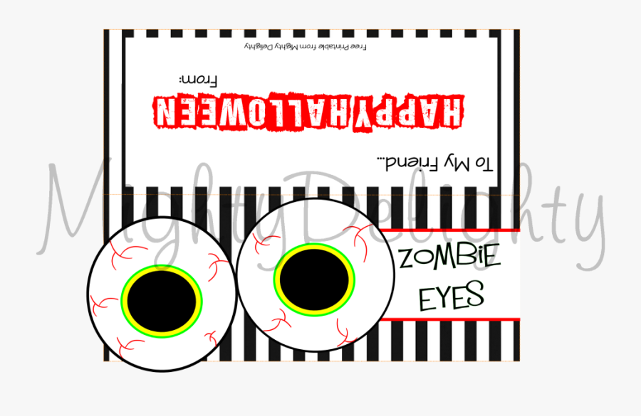 Printable Zombie Eyeballs, Transparent Clipart