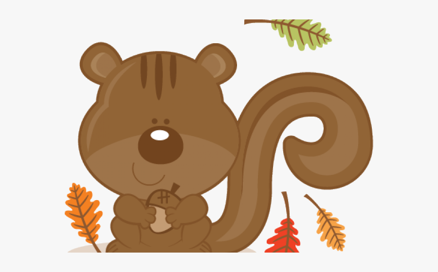 Squirrel Black And White Clipart Acorn, Transparent Clipart