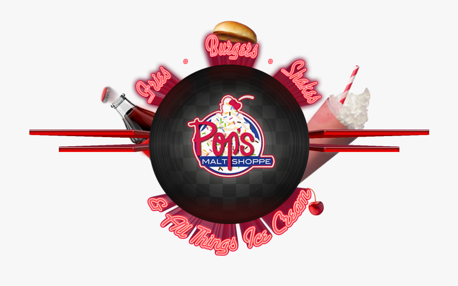 50s Clipart Malt Shop - Graphic Design, Transparent Clipart