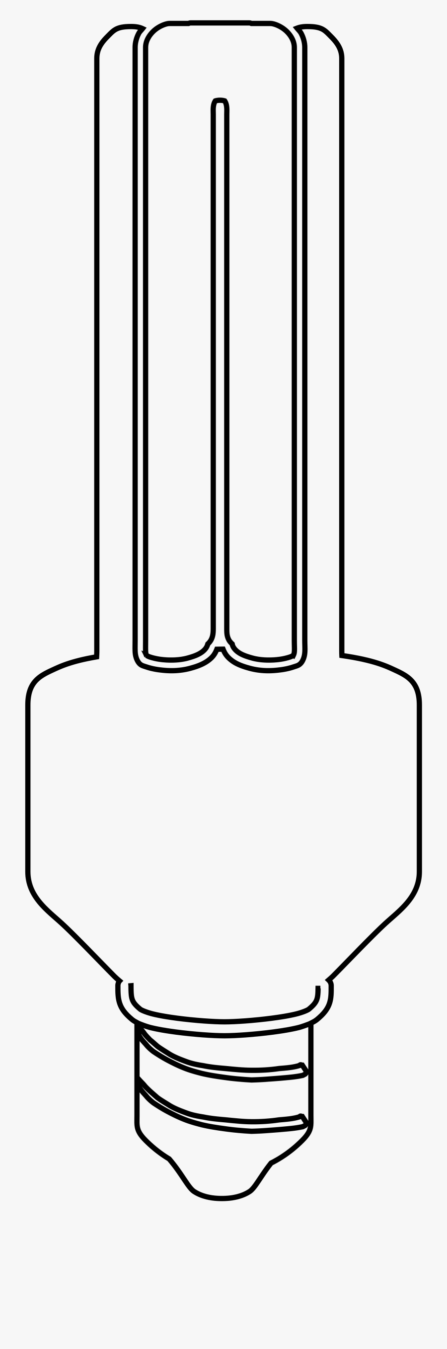 Cfl Bulb Outline, Transparent Clipart