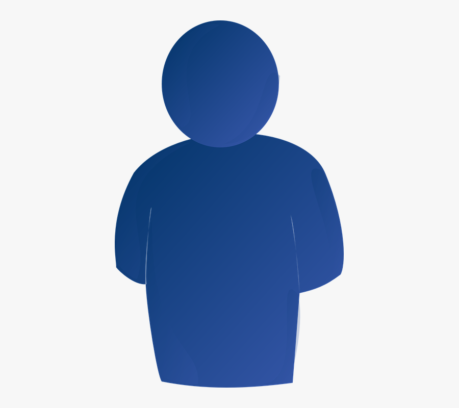 Transparent Blue Person Clipart - Cartoon Shadow Person, Transparent Clipart