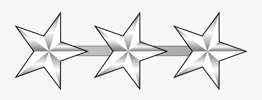 Four Star General Insignia, Transparent Clipart