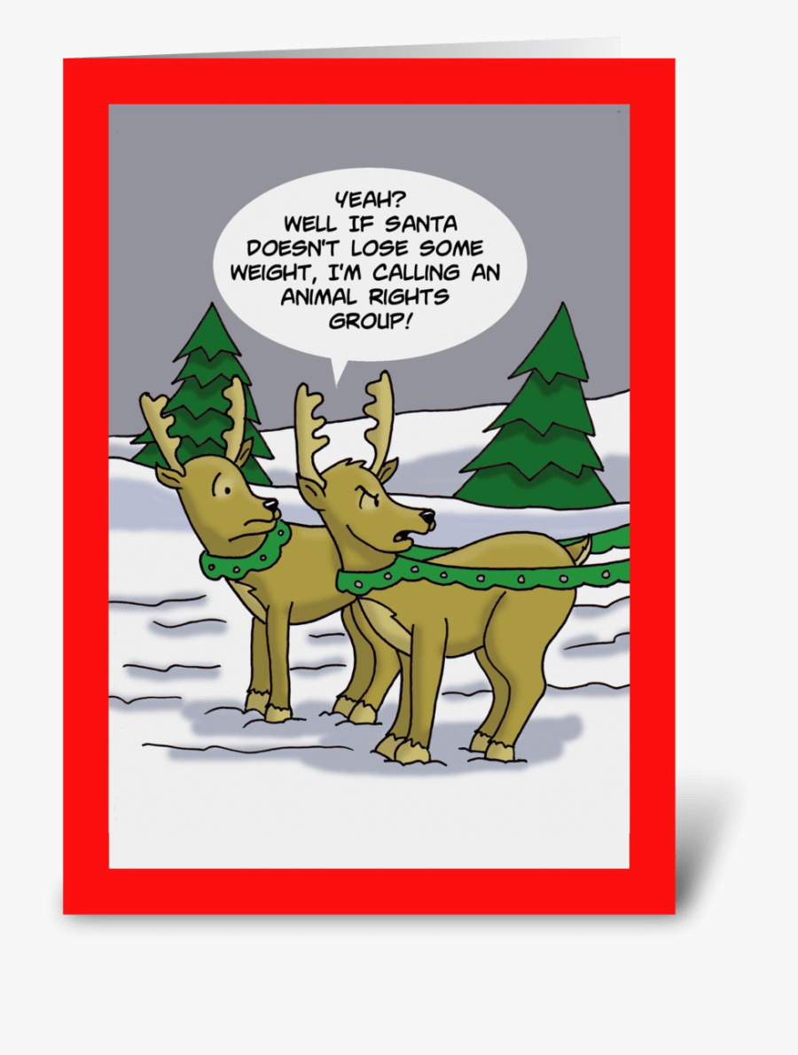If Santa Doesn"t Lose Weight Greeting Card - Cartoon, Transparent Clipart